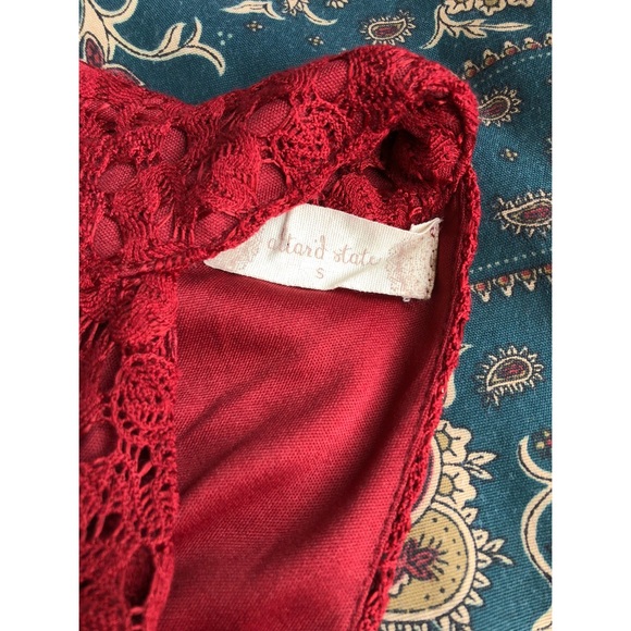 ALTAR'D STATE Maroon Red Lace Halter Dress - Picture 3 of 5